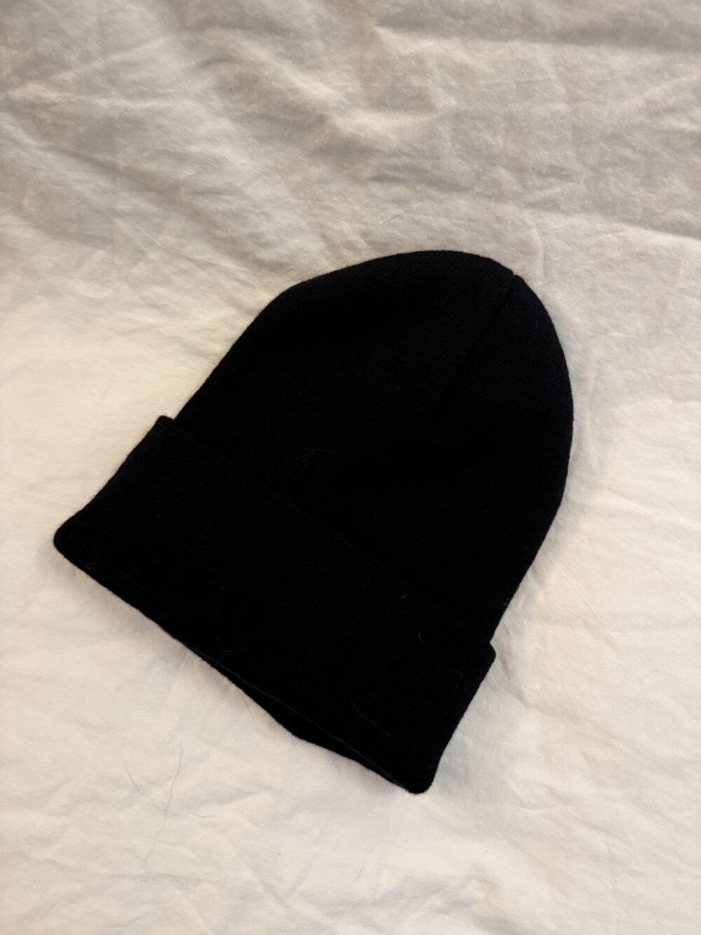 Black American Flag Knit Beanie Hat One Size Unisex - Picture 2 of 2